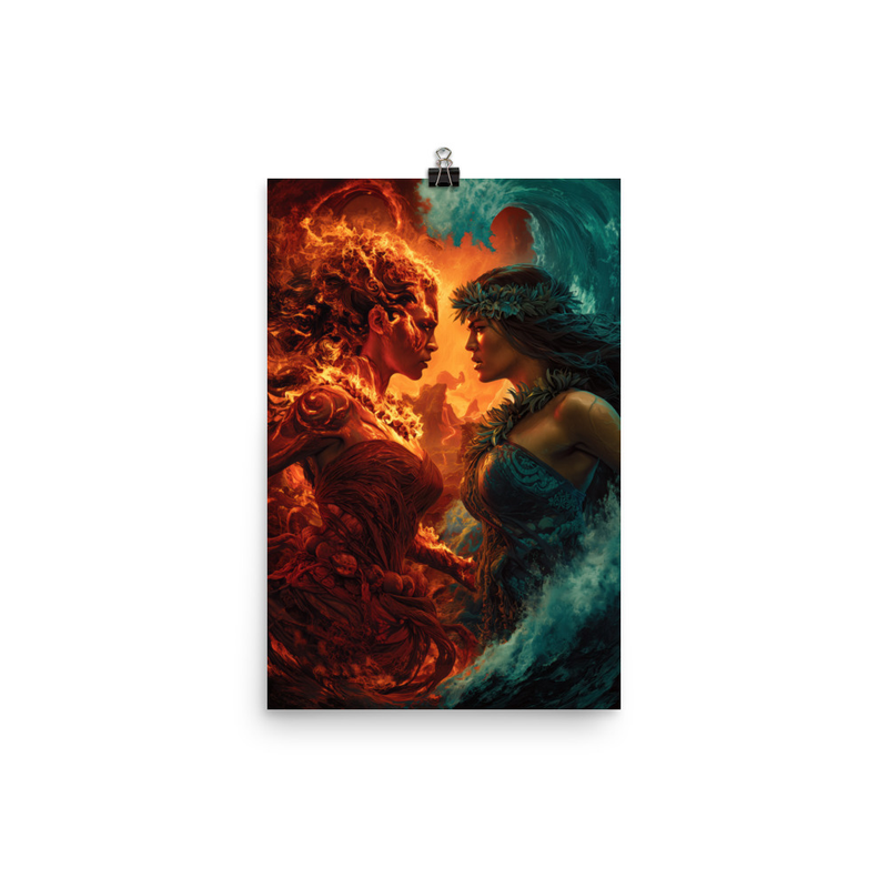 Pele vs Namaka — 12″×18″ poster mockup