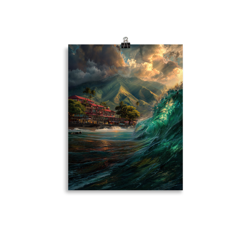 Lahaina Harbor 2 — 11″×14″ poster mockup