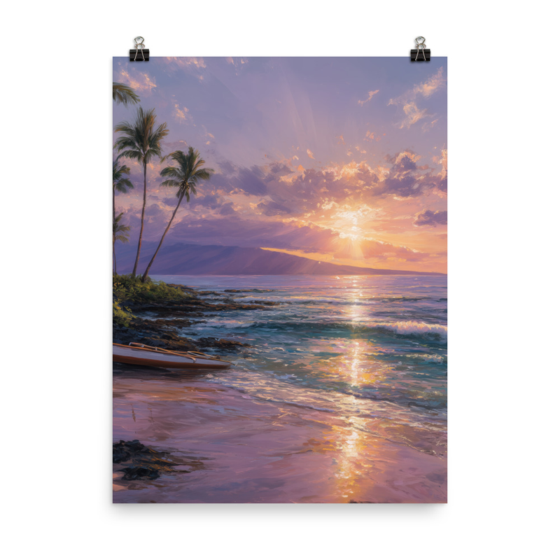 Wailea Beach 1 — 18″×24″ poster mockup