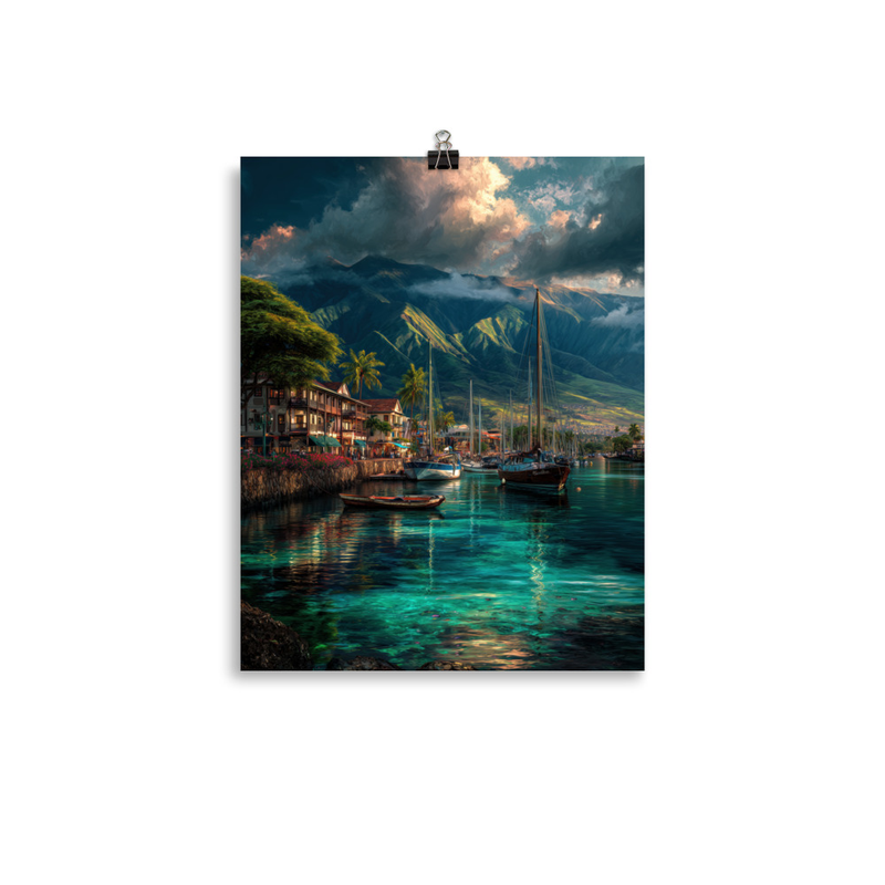 Lahaina Harbor 6 — 11″×14″ poster mockup