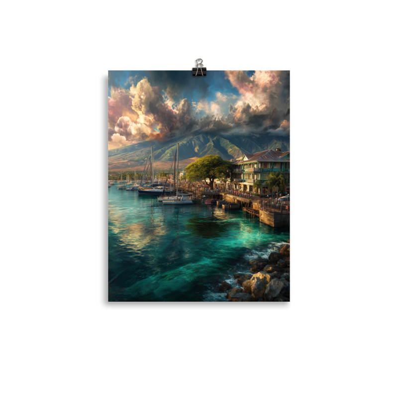 Lahaina Harbor 5 — 11″×14″ poster mockup