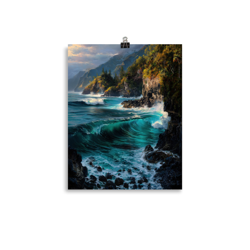 Honolua Bay 3 — 11″×14″ poster mockup