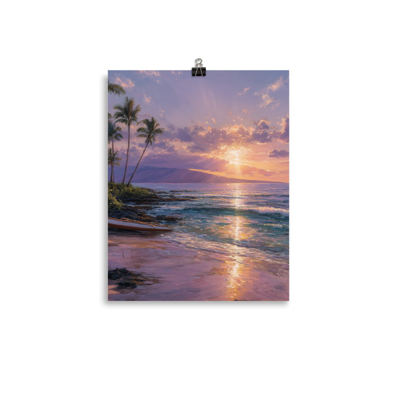 Wailea Beach 1 — 11″×14″ poster mockup