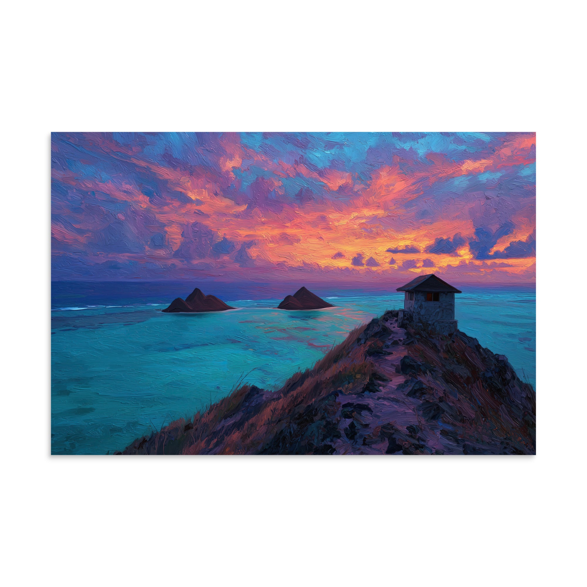 Lanikai Pillbox Sunrise Oahu Poster | Art Print – Kahana Designs