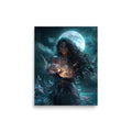 Hina Hawaiian Moon Goddess — Hawaiian poster, digital oil painting wall art
