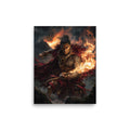 Kū Hawaiian War God — Hawaiian poster, digital oil painting wall art