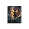 Māui Hawaiian Demigod — Hawaiian poster, digital oil painting wall art