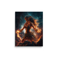 Pele Hawaiian Volcano Goddess — Hawaiian poster, digital oil painting wall art
