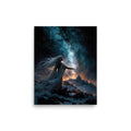 Poliʻahu Hawaiian Snow Goddess — Hawaiian poster, digital oil painting wall art