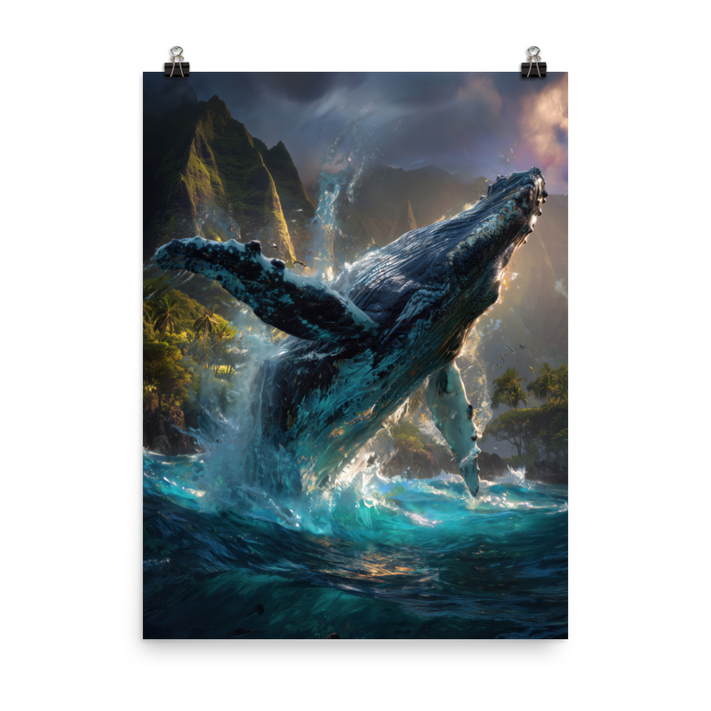 Humpback Whale — 18″×24″ poster mockup