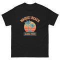 Waikiki Sunset Hawaiian t-shirt design on a Black unisex tee