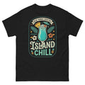 Island Chill | Blue Hawaii Cocktail Hawaiian t-shirt design on a Black unisex tee