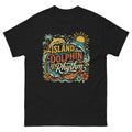 Aloha State Dolphins v2 Hawaiian t-shirt design on a Black unisex tee