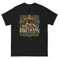 Hawaii Pina Coladas Aloha in a Glass v2 Hawaiian t-shirt design on a Black unisex tee