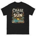Chasing the Sun v4 Hawaiian t-shirt design on a Black unisex tee