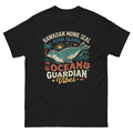 Hawaiian Monk Seal Ocean Guardian Hawaiian t-shirt design on a Black unisex tee