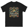 Aloha State Dolphins Hawaiian t-shirt design on a Black unisex tee