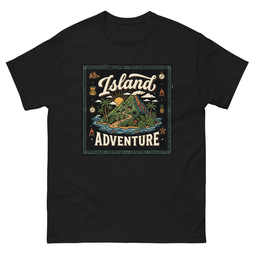 Aloha Trails Hawaiian t-shirt design on a Black unisex tee