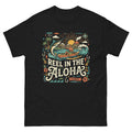 Reel in the Aloha Hawaiian t-shirt design on a Black unisex tee