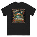 Hawaiian Coffee Island Brew Hawaiian t-shirt design on a Black unisex tee