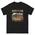 House of the Sun Island of Maui Hawaiian t-shirt design on a Black unisex tee