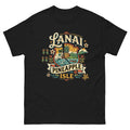 Lanai Pineapple Isle Hawaiian t-shirt design on a Black unisex tee