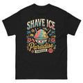 Shave Ice Paradise Hawaiian Aloha Spirit Hawaiian t-shirt design on a Black unisex tee