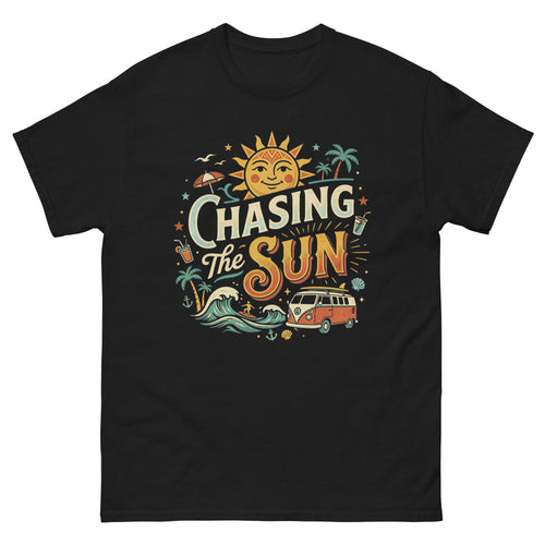 Chasing the Sun v1 Hawaiian t-shirt design on a unisex tee