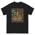 Mele Kalikimaka Island Holiday Vibes Hawaiian t-shirt design on a Black unisex tee