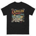 Kapalua Maui Aloha Hawaiian t-shirt design on a Black unisex tee