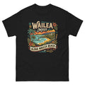 Wailea Maui Aloha Beach Hawaiian t-shirt design on a Black unisex tee