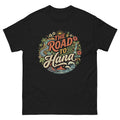 The Road to Hana Hawaiian t-shirt design on a Black unisex tee