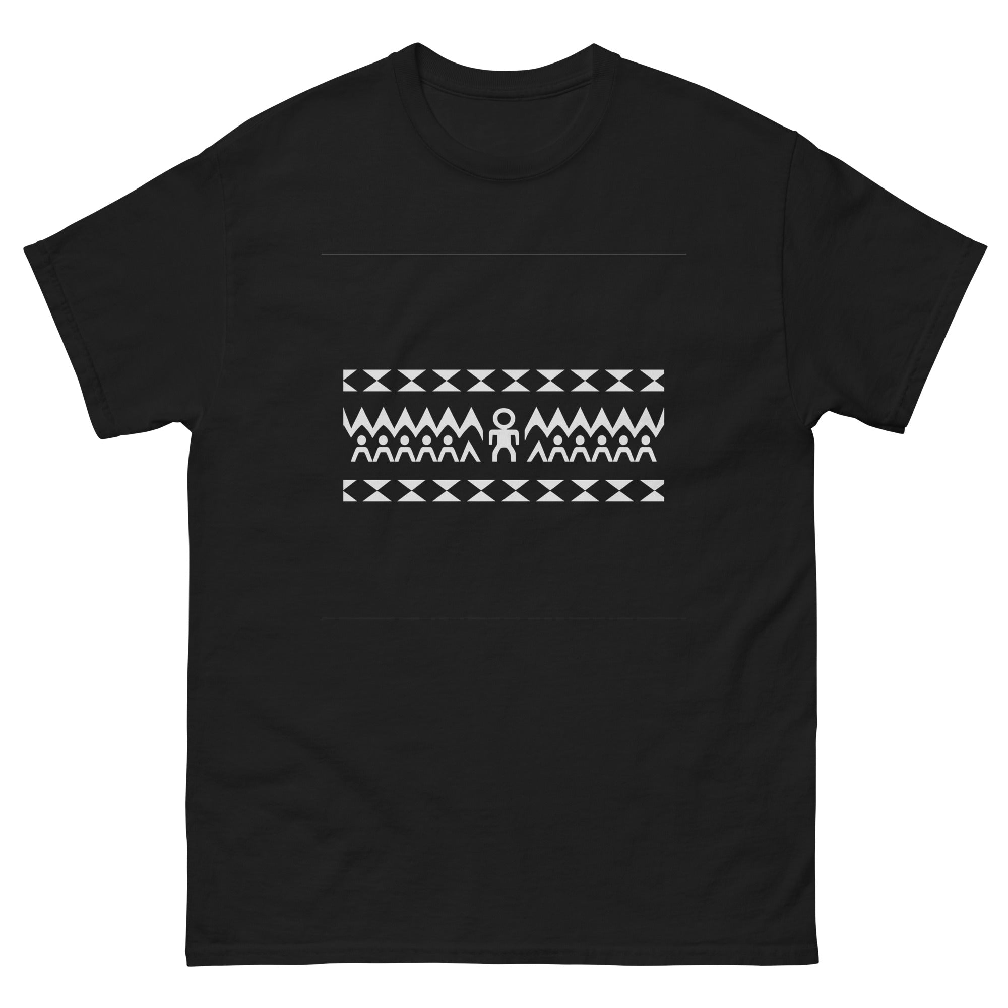 Enata Circle 2x Hawaiian t-shirt design on a Black unisex tee