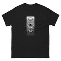 Kumulipo Panel Hawaiian t-shirt design on a Black unisex tee