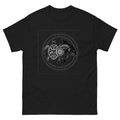 Honu Mano Twin Hawaiian t-shirt design on a Black unisex tee