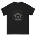 Pueo Aumakua Medallion Hawaiian t-shirt design on a Black unisex tee