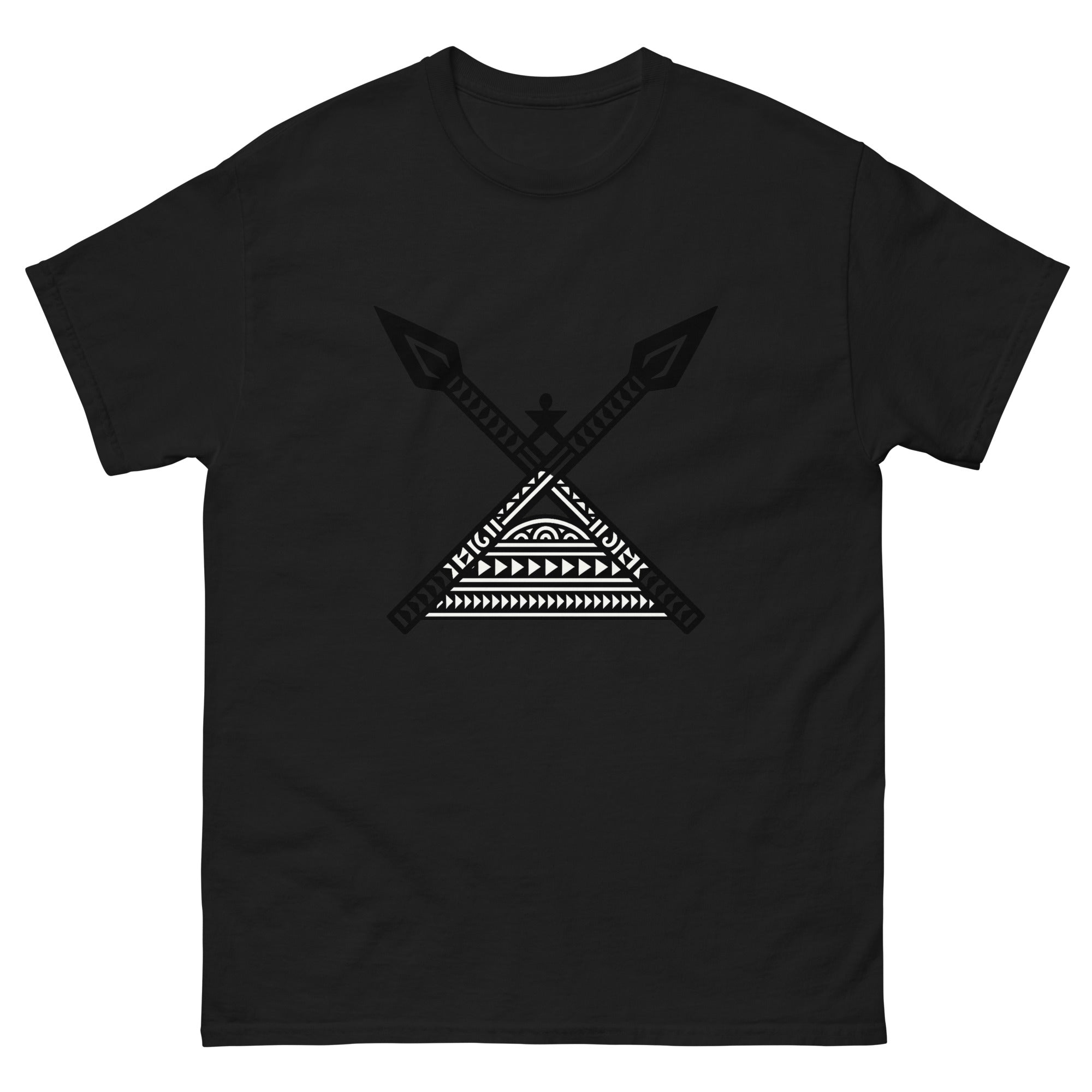 Koa Spears Hawaiian t-shirt design on a Black unisex tee