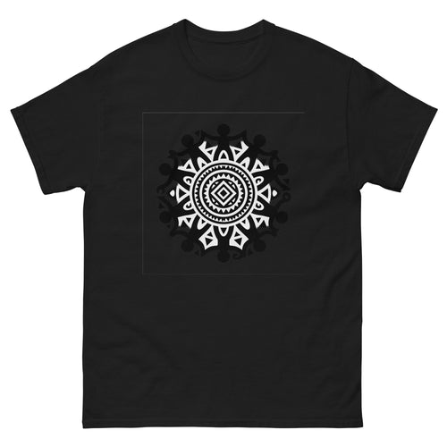 Enata Circle Hawaiian t-shirt design on a unisex tee