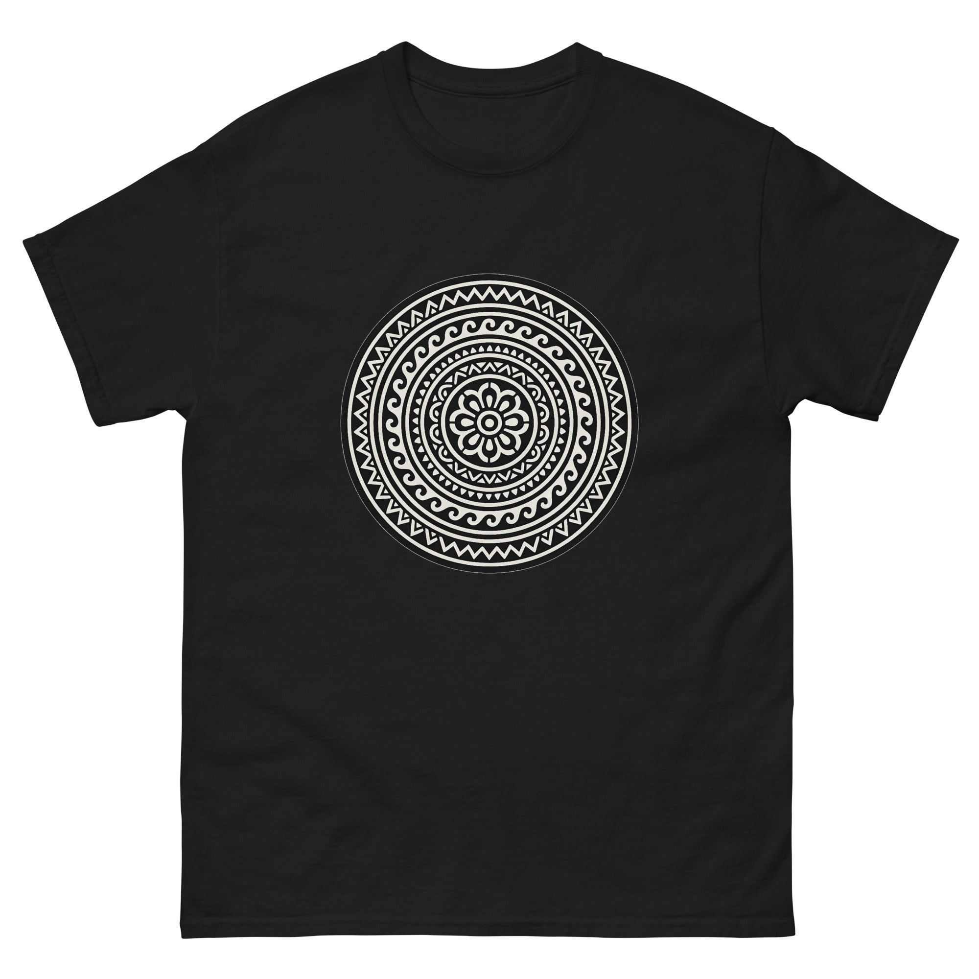 Honu Shell Mandala Hawaiian t-shirt design on a Black unisex tee
