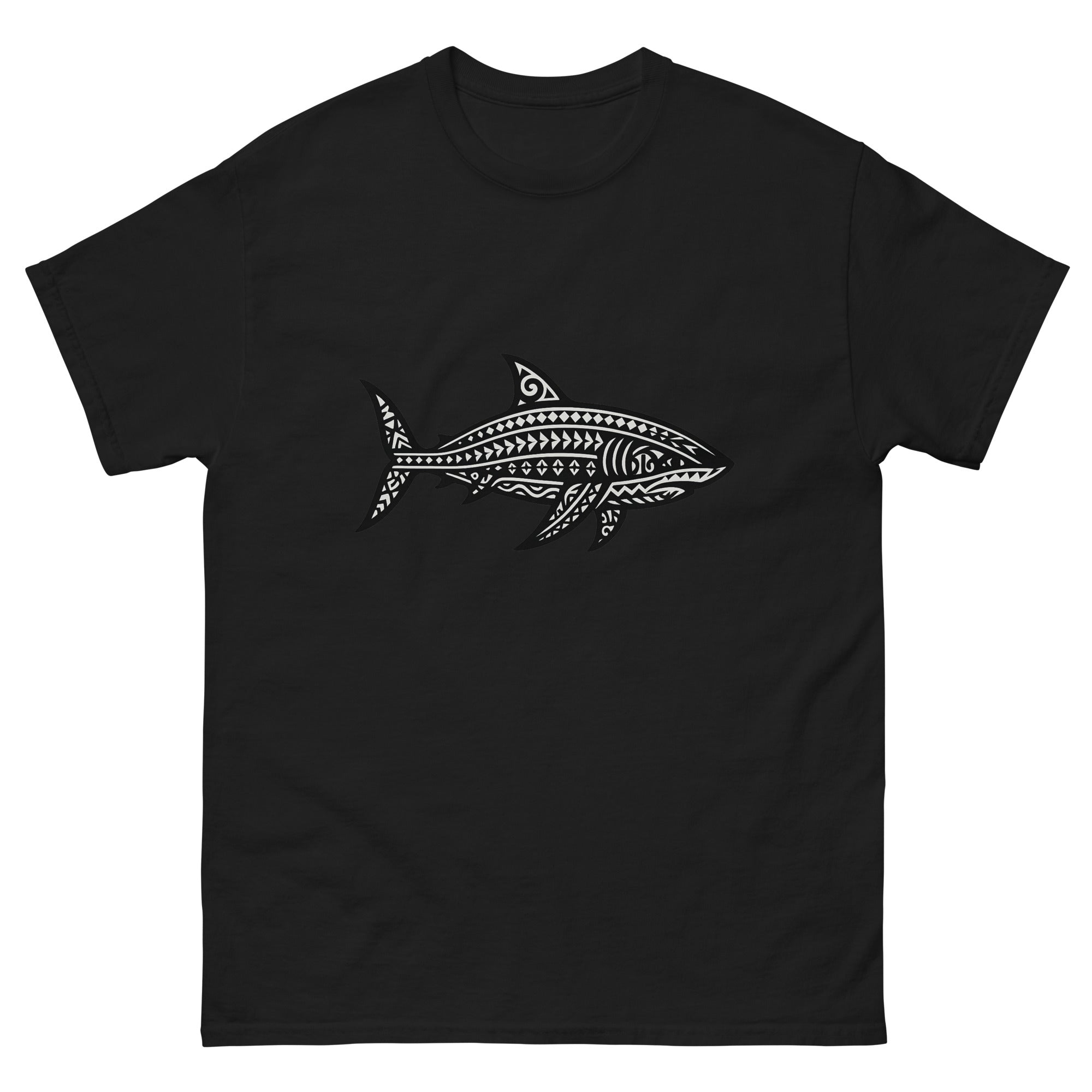 Mano Kakau Hawaiian t-shirt design on a Black unisex tee