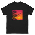 Sunset Palms Silhouette Hawaiian t-shirt design on a Black unisex tee
