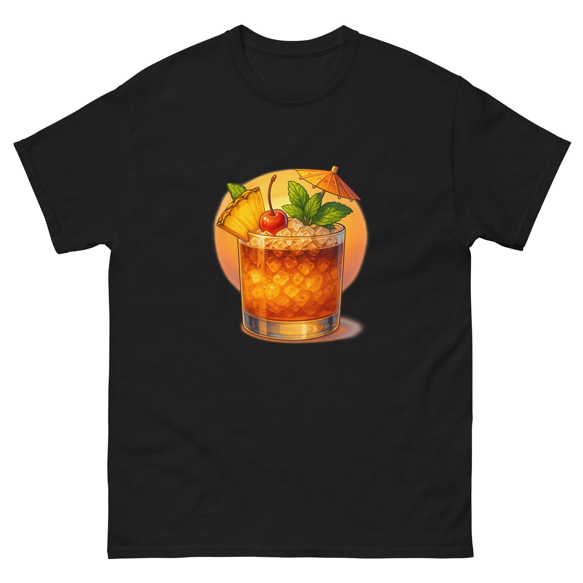 Mai Tai Hawaiian t-shirt design on a Black unisex tee