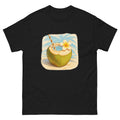 Coconut Drink Hawaiian t-shirt design on a Black unisex tee