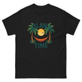 Island Time Type Hawaiian t-shirt design on a Black unisex tee