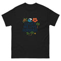 Lucky We Live Hawaii Type Hawaiian t-shirt design on a Black unisex tee