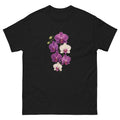 Orchid Cascade Hawaiian t-shirt design on a Black unisex tee