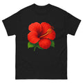 Hibiscus Macro Hawaiian t-shirt design on a Black unisex tee