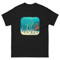 Garden Eels Reef Hawaiian t-shirt design on a Black unisex tee