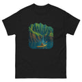 Kayaking The Coast Hawaiian t-shirt design on a Black unisex tee