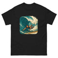 Bodysurf Shorebreak Hawaiian t-shirt design on a Black unisex tee